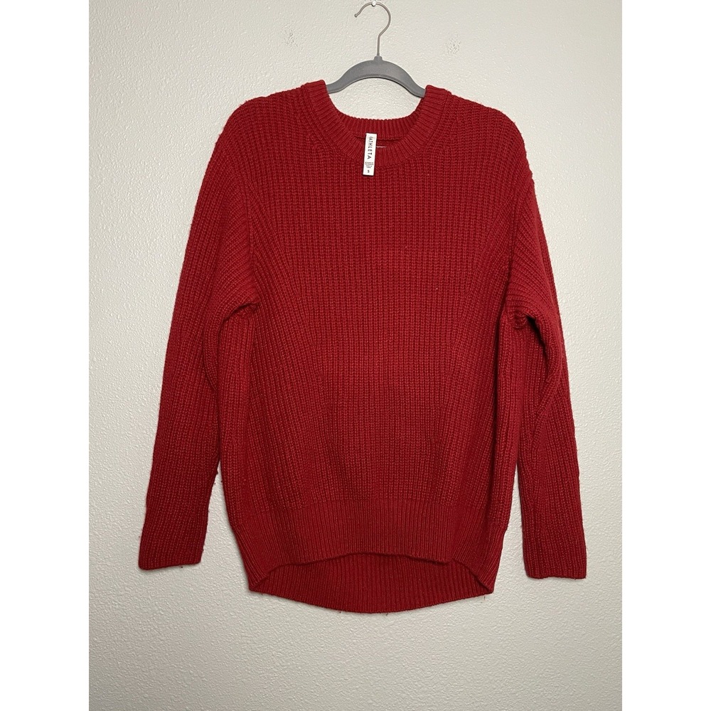 Athleta Sweater‎ Womens Small Red Cascades Cocoon Wool Blend Pullover Knit